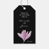 Aquarel Bloem Dank Je Cadeaulabel (Voorkant)