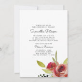 Aquarel Bloem Doop Uitnodiging (Voorkant)