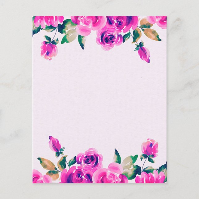 Aquarel bloem frame scrapbook achtergrondpapier (Voorkant)