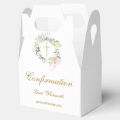 Aquarel Bloem Goud Script Bevestiging Bedankdoosjes (Geopend)