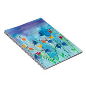 Aquarel Bloem Leeg Dagboek Notitieboek (Rechterzijde)