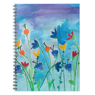 Aquarel Bloem Leeg Dagboek Notitieboek