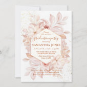 Aquarel Bloem Minimaal Pampas Afstuderen Kaart (Voorkant)