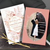 Aquarel Bloem Minimaal Pampas Afstuderen Kaart