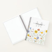 Aquarel Bloem Monogram Schetsboek  Notitieboek (Binnen)