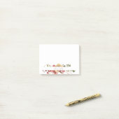 Aquarel bloem persoonlijk  post-it® notes (Op bureau)