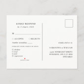Aquarel Bloem RSVP-reactie Aankondigingskaart (Achterkant)