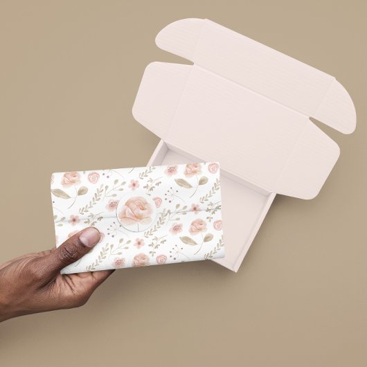 Aquarel Bloem Tissuepapier