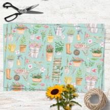 Aquarel Bloem Tuin Gereedschap Tuin Patroon
