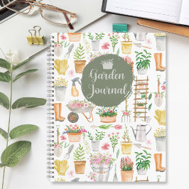 Aquarel Bloem Tuingereedschap Tuin Journal Notitieboek