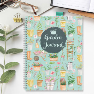 Aquarel Bloem Tuingereedschap Tuin Journal Notitieboek