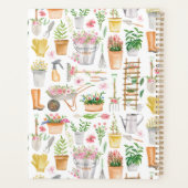Aquarel Bloem Tuingereedschap Tuin Planner (Achterkant)