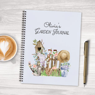 Aquarel Bloem Tuingereedschap Tuindagboek Notitieboek