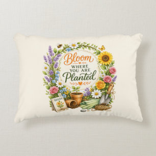 Aquarel Bloem Tuinieren Inspiratief Ontwerp Accent Kussen