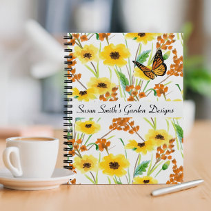 Aquarel Bloem Tuinontwerp Notitieboek
