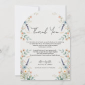 Aquarel Bloem Wilde Bloem Lente Dank Je Kaart (Voorkant)