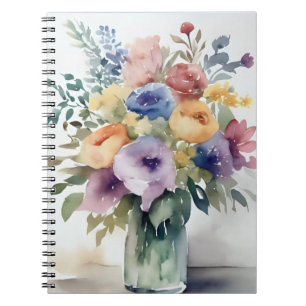 Aquarel Bloemboeket Schildering Notitieboek