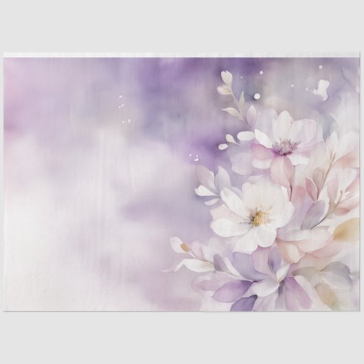 Aquarel Bloemen 18b Decoupage Tissuepapier (Voorkant)