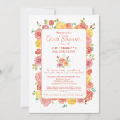 Aquarel Bloemen | 50e Birthday Kaart Shower (Voorkant)