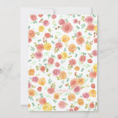 Aquarel Bloemen | 50e Birthday Kaart Shower (Achterkant)