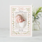Aquarel Bloemen Baby Aankondiging (Staand voorkant)