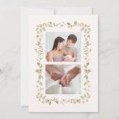 Aquarel Bloemen Baby Aankondiging (Achterkant)