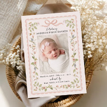 Aquarel Bloemen Baby Aankondiging