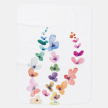 Aquarel Bloemen Babydeken