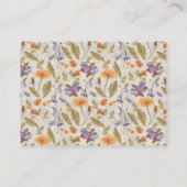 Aquarel bloemen - bijgevoegde kaart (Achterkant)