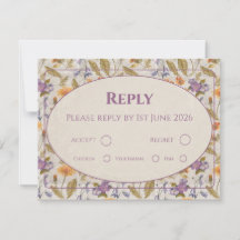 Aquarel bloemen - bijgevoegde kaart