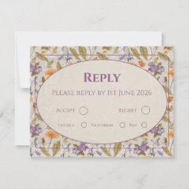 Aquarel bloemen - bijgevoegde kaart