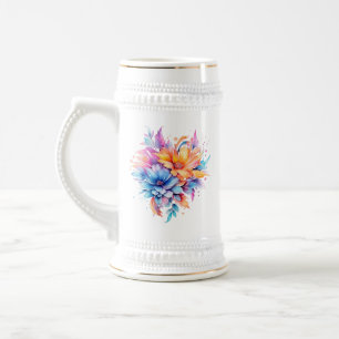 Aquarel Bloemen Bloem Ontwerp-24683 Bierpul