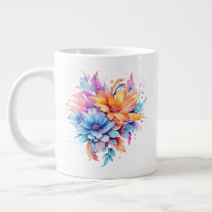 Aquarel Bloemen Bloem Ontwerp-24683 Grote Koffiekop