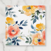 Aquarel Bloemen Bruidsdiner Aangepast Dank je wel Bedankjes Labels (Achterkant)