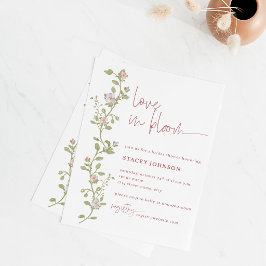 Aquarel Bloemen Bruidsdiner Uitnodiging