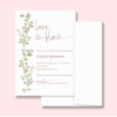 Aquarel Bloemen Bruidsdiner Uitnodiging
