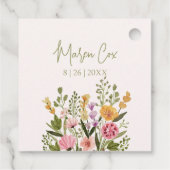 Aquarel Bloemen Bruidsdouche Bedankt Bedankjes Labels (Achterkant)