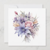 Aquarel bloemen. Bruiloft. Kaart (Achterkant)