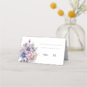 Aquarel bloemen. Bruiloft. Plaatskaartje (Achterkant)