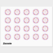 Aquarel Bloemen Bruiloft Ronde Sticker (Vel)