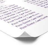 Aquarel bloemen. Bruiloft zitgrafiek. Poster (Hoek)