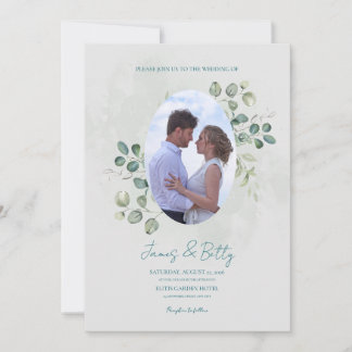 Aquarel Bloemen Bruiloftsinvitaties Kaart