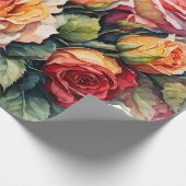 Aquarel bloemen cadeaupapier (Hoek)