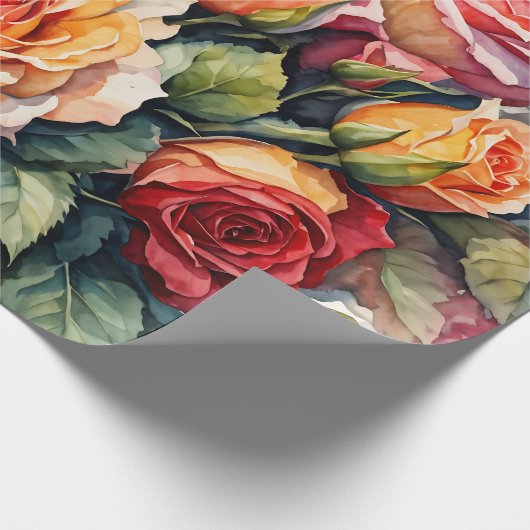 Aquarel bloemen cadeaupapier (Hoek)