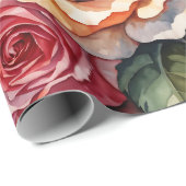 Aquarel bloemen cadeaupapier (Rol Hoek)