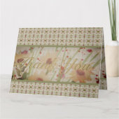 Aquarel Bloemen Elegant Kaart (Voorkant)