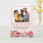 Aquarel Bloemen | Foto van Daughter Moederdag Kaart (Gele Bloem)