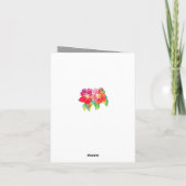 Aquarel bloemen grijs wit trouw Dank je Bedankkaart (Achterkant)