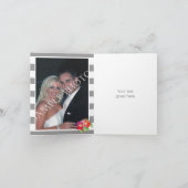 Aquarel bloemen grijs wit trouw Dank je Bedankkaart (Binnen)