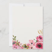 Aquarel Bloemen Kentucky Derby Uitnodiging Goud H (Achterkant)